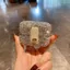 Hộp đựng nhẫn kim cương giả Mini DONOVANQQ, Hộp đựng đồ trang sức lấp lánh sang trọng Bling, Hộp đựng đồ trang sức bằng kim cương giả vuông màu bạc sáng tạo tinh tế
