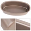 Chảo bánh phô mai CATMALLER88, Khuôn bánh hình bầu dục chống dính cỡ 8 Inch, Khuôn nướng bánh hình elip bằng thép Carbon dày màu vàng