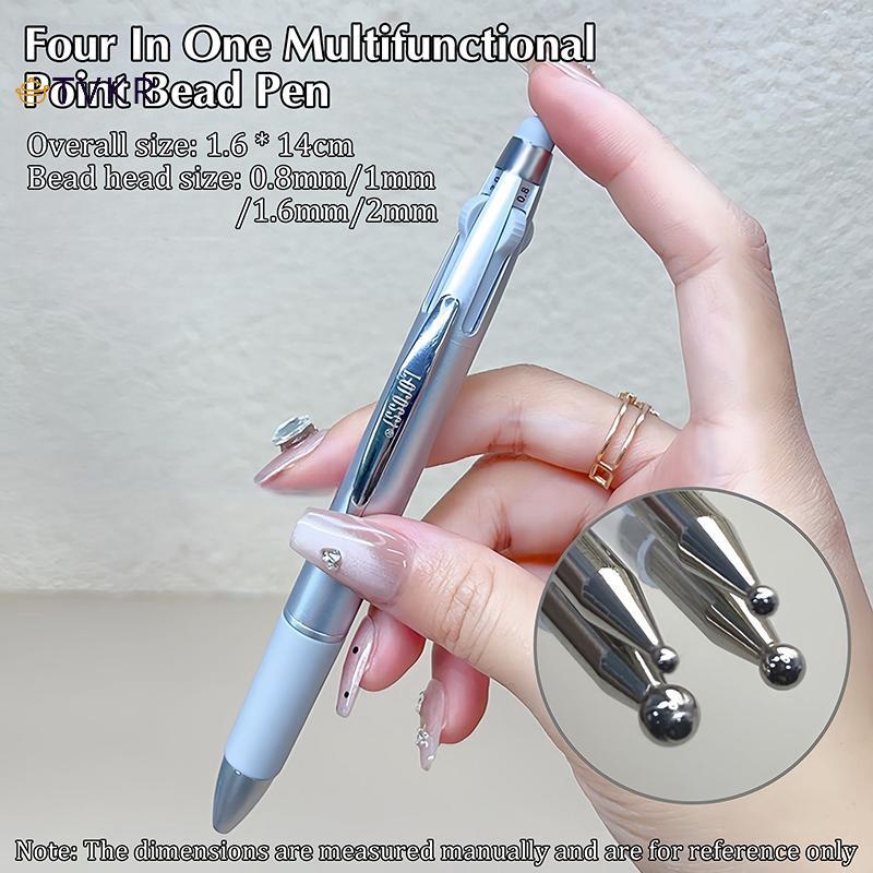 TVKR Nail Point Bút kim cương 4 trong 1 Tôn vinh Xoay Điểm móng tay Tranh Bàn chải Thiết kế điểm bi Dụng cụ nghệ thuật Làm móng tay Đầu chấm sơn OIK