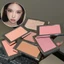 Phấn má hồng phấn FAVORITEGOODS‌, Bảng Highlighter Matte Shimmer chống nhòe, Phấn má hồng chống thấm nước lâu trôi màu hồng‌ Mỹ phẩm