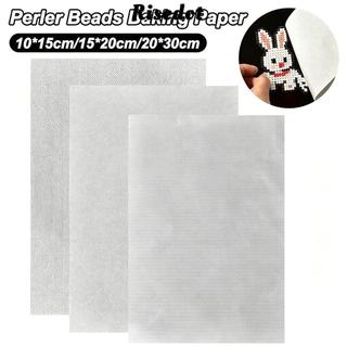 Vải ủi RISEDOT cho hạt Perler, Giấy nướng hạt Perler kết cấu thô màu trắng có thể tái sử dụng, Máy trợ giúp ủi thủ công Hạt cầu chì chịu nhiệt độ cao Vải ủi