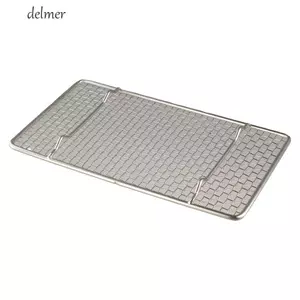 Lưới nướng DELMER, Lưới chiên Tempura bán nguyệt / tròn bằng thép không gỉ, Thiết bị nhà bếp Lưới sấy phong cách Nhật Bản bền bỉ ngoài trời