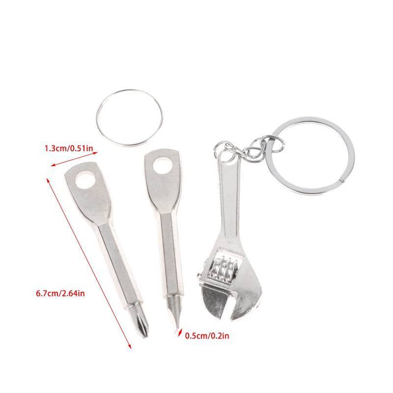 CMinYP 3 Cái / bộ Mini Cross + Tua Vít Phẳng + Cờ Lê Bộ Di Động Cờ Lê Mini Đa Năng Móc Khóa Cho Xe Đạp Công Cụ Sửa Chữa Xe Máy Glory
