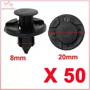 THÊM 50 Cái / bộ Lỗ 8 Mm Nhựa Đinh Tán Chốt Đẩy Kẹp Cho Xe Ô Tô Tự Động Fender BSS