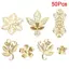 ECK 50 Chiếc Vintage Kim Loại Lá Filigree Hoa Lát Quyến Rũ DIY Thủ Công Trang Sức Làm HOT