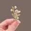 ECK Retro Tính Khí Xanh Jasmine Thổ Cẩm Dành Cho Nữ Đám Cưới Tiệc Văn Phòng Thổ Cẩm Quà Tặng Quần Áo Pin Phụ Kiện Trang Trí HOT