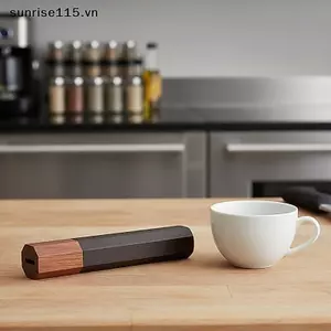 Tay cầm đầu bếp bằng gỗ hình bát giác SRVN 8 mặt Phụ kiện nhà bếp DIY thân thiện với môi trường để tùy chỉnh dụng cụ nấu ăn chuyên nghiệp.