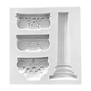 Cc Retro-La Mã Cột Hoa Văn Đường Khuôn Làm Bánh Sô Cô La DIY D