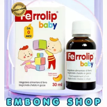 FERROLIP BABY ( Lọ 30ml ) Bổ Sung Sắt Amin Hữu Cơ Thơm Ngon Cho Bé Khỏe Mạnh.giảm nguy cơ thiếu máu thiếu sắt ở trẻ em