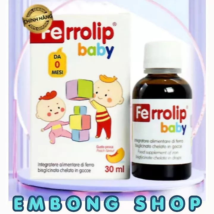 FERROLIP BABY ( Lọ 30ml ) Bổ Sung Sắt Amin Hữu Cơ Thơm Ngon Cho Bé Khỏe Mạnh.giảm nguy cơ thiếu máu thiếu sắt ở trẻ em