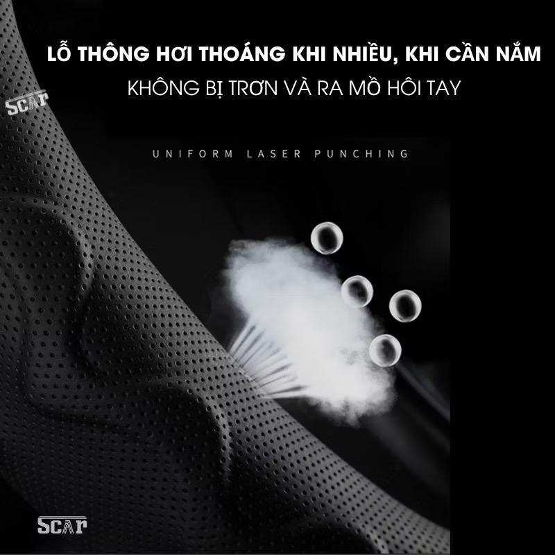 [XẢ KHO] Bọc vô lăng thể thao vân rồng da phối cacbon lái cực êm tay mềm tay đủ size các dòng xe