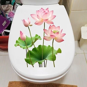 Phong Cách Trung Hoa Sen Vỏ Vệ Sinh Miếng Dán Chống Thấm Nước Tự Dính Khử Nhiễm Vệ Sinh Che Khuyết Điểm Có Thể Tháo Rời Trang Trí Miếng Dán Giấy