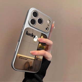 Ốp điện thoại gương mặt cười màu đen cho OPPO A6C A6X A6T A6S A6 A5 A3 Pro A5X A5i A3X Acrylic Gương trang điểm Vỏ chống sốc