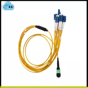Dành Cho UPC Loại B Phân Cực 12 Lõi MPO / Nữ-LC Cáp Dây Cáp SM Chế Độ Đơn 1m Cho QSFP + Thân Thu Phát
