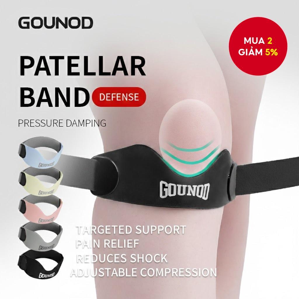 GOUNOD Dây đeo bánh chè chuyên nghiệp Hỗ trợ đầu gối - Màu xám để chạy bóng rổ Đi xe đạp, Giảm đau khớp & Bảo vệ khớp cho nam và nữ
