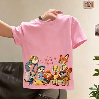 COD✅ (Hồ Chí Minh) Thời Trang Hitty Studio Áo thun ngắn tay co giãn 4 chiều "Zootopia" mới in hình Áo thun nữ hè 2026