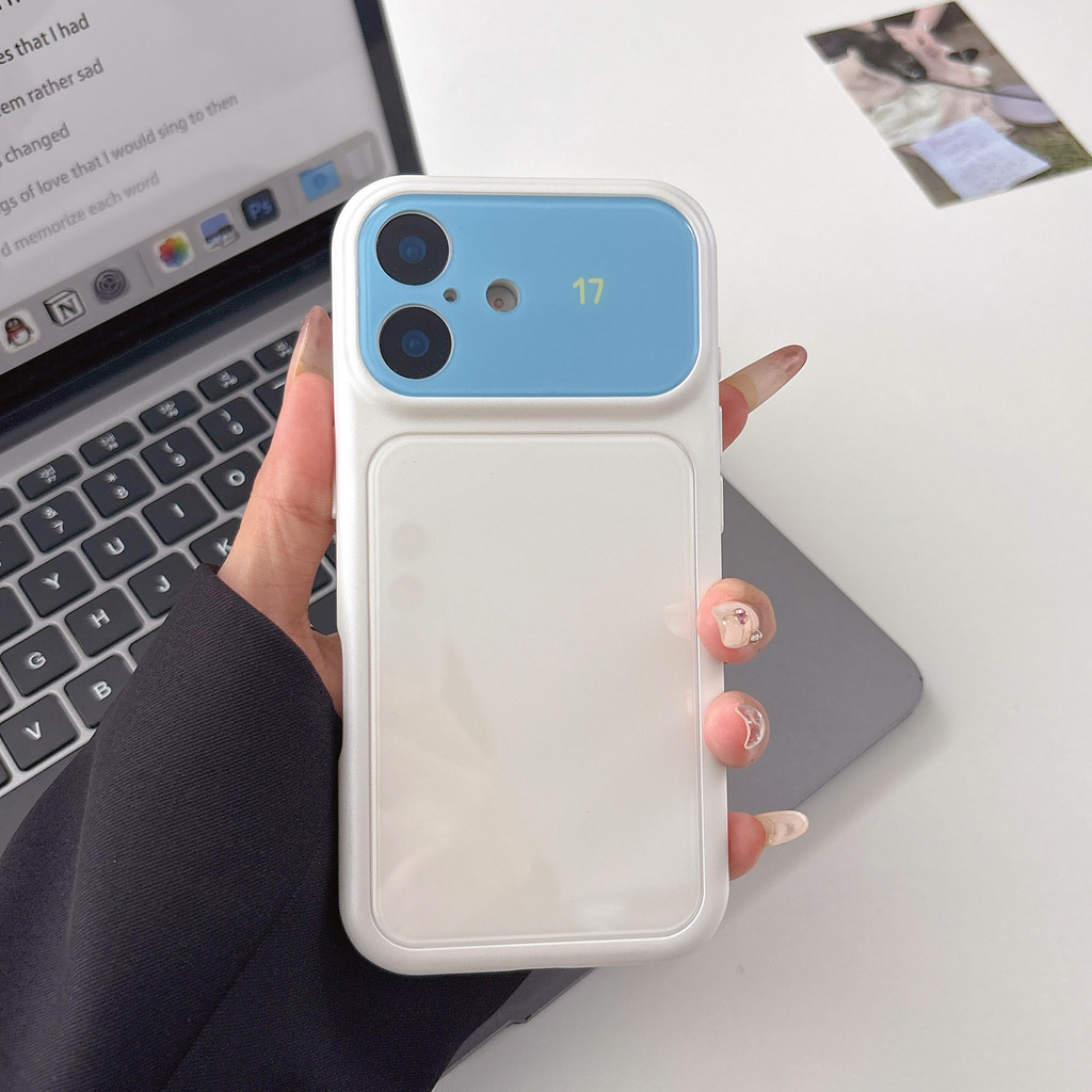 Ốp điện thoại cửa sổ màn hình lớn nhiều màu cho IPhone 17 Pro Max 17 16 15 14 13 Vỏ bảo vệ chống sốc