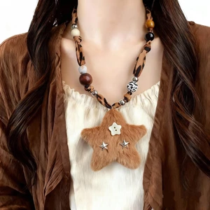 Merad Retro Sang Trọng Ngôi Sao Mặt Dây Chuyền Vòng Cổ Thiết Kế Sáng Tạo Độc Đáo Retro Dễ Thương Dây Chuyền Áo Len Tính Khí