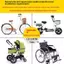 Thép không gỉ Springevenstar 360° Hỗ trợ ô có thể xoay được cho xe đạp Thiết kế có thể điều chỉnh và chịu thời tiết Springevenstar