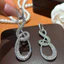 Bông tai Zircon dài khí chất tinh tế sang trọng phong cách mới Hàn Quốc