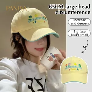 PNPIA- Nữ Thêu Hoa Mũ Bóng Chày Cotton Ngọt Ngào Ngoài Trời Tấm Che Đạt Đỉnh Mũ Chữ Hàn Quốc Màu Trơn Hip Hop Bố Mũ