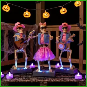 Dancing Skeleton Điện Phát Sáng Phong Cách Đá Halloween Trang Trí Hình Cho Trẻ Em Thanh Thiếu Niên Người Lớn Thu Thập Nhà saixit2vn