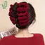 1 Kẹp Tóc Nơ Nhung Đỏ Cho Nữ Đầu Công Chúa Lấy Móng Vuốt Tóc Mũ Đội Đầu Kẹp Tóc Lớn Phụ Kiện Tóc Bé Gái