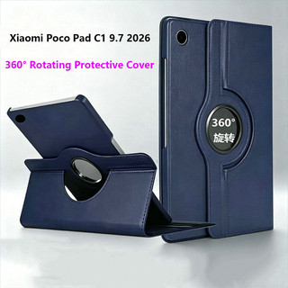 Ốp Lưng Máy Tính Bảng Cho Xiaomi Poco Pad C1 9.7 2026 Redmi Pad 2 Pad 2 4G 9.7 Wifi 9.7 Pad 2 SE 9.7 Xoay Thông Minh Flip Stand Bao Da