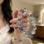 Vòng tay thạch anh trong suốt Aquamarine tự nhiên dành cho nữ Ins Vòng tay đính cườm thủ công thanh lịch sang trọng
