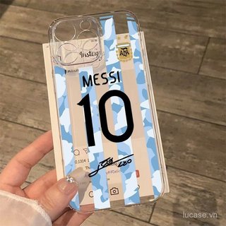 Ốp điện thoại trong suốt trong suốt Màu xanh tương phản sọc không 10 Số Thích Hợp Cho iPhone 17promax 16promax 17 16 15 promax 14 13 12 11 pro max xr xs 12promax Vỏ Silicon Linh Hoạt