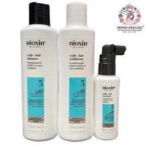 Bộ dầu gội Nioxin TrialKit chống rụng tóc System 3 150mlx2/50ml ( Colored Hair ) ( New 2025 ) [ MK ]