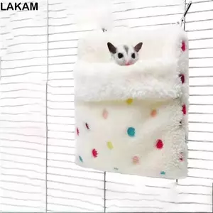 Túi ngủ LAKAM Sugar Gliders, Võng Hamster mềm mại thoải mái, Túi ngủ chuột họa tiết ngôi sao ấm áp Túi xoay thú cưng