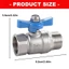 Yoo Full Port 3 Van 4 Inch Cho Vòi Vườn Có Tay Cầm Kim Loại Tiện Dụng