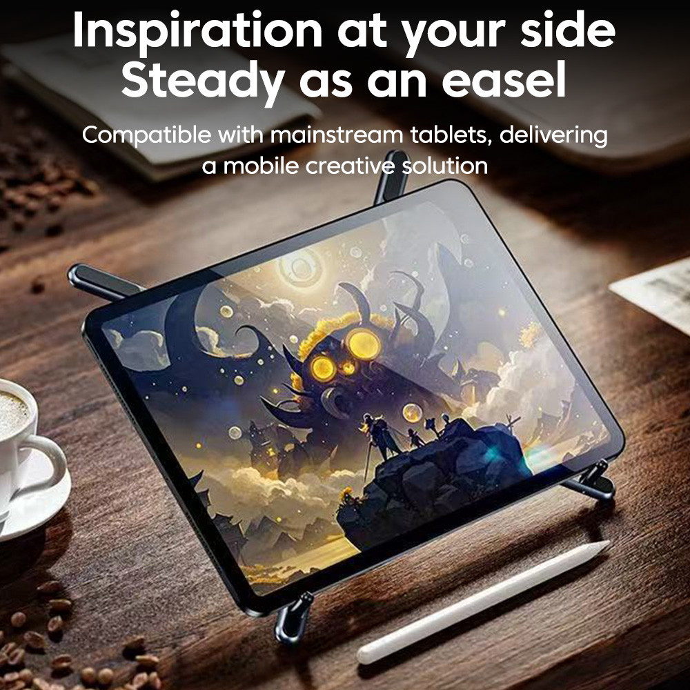 Giá đỡ laptop, điện thoại, ipad đa năng 4 trong 1, giá từ tính bằng kim loại có thể gấp gọn an toàn