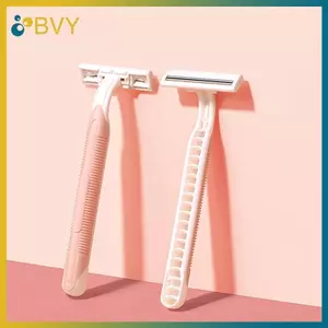 BVY Máy đánh bóng dùng một lần Máy cạo râu Máy cắt tỉa cơ thể bằng thép không gỉ 2 lớp de Dao cạo dành cho nam nữ Thiết bị khách sạn.