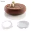 Luckyew 1 Bộ Khuôn Bánh Silicon Tròn Cho Mousses Kem Voan Bánh Nướng Chảo TQ