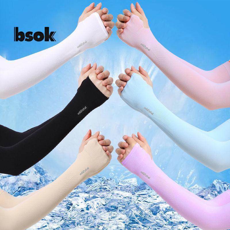Trailblazer Ice Silk UV Bảo Vệ Cánh Tay Tay Nam Nữ Ngón Tay Mùa Hè Đi Xe Đạp Bao Mới