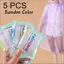 AIHOM 5 Chiếc Áo Mưa Dùng Một Lần Kích Thước Thẻ Chống Nước Di Động Nhẹ Áo Mưa Cho Du Lịch Trường Học Cắm Trại Ngoài Trời,