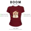 BOOM Áo Baby Tee Nữ Cotton Ôm Body-Áo Thun Ngắn Tay Y2K In Hình PhongCách Mùa Hè, Cổ Tròn Hàng Đầucách hàn quốc phong222