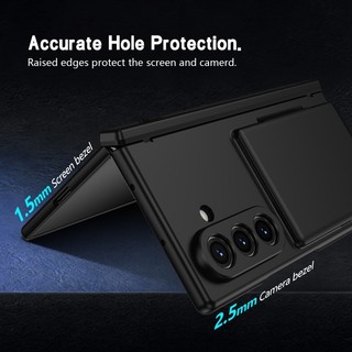 Ốp điện thoại PC cứng bảo vệ toàn thân cho Samsung Galaxy Z Fold 8 Ultra Z Fold 7 Z Fold 6 Z Fold 5 có giá đỡ bút S, 2 khe cắm thẻ, Bảo vệ màn hình