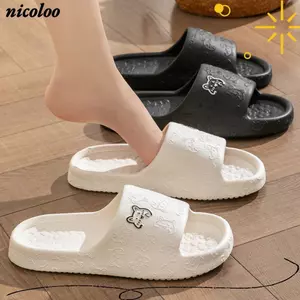 Dép nữ NICOLOO, Dép xỏ ngón chống trượt EVA, Giày mềm mỏng họa tiết hoạt hình dễ thương Sử dụng tại nhà