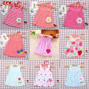 ECK Sơ Sinh Váy Cotton Không Tay Chữ A Bé Gái 0-24 Tháng HOT