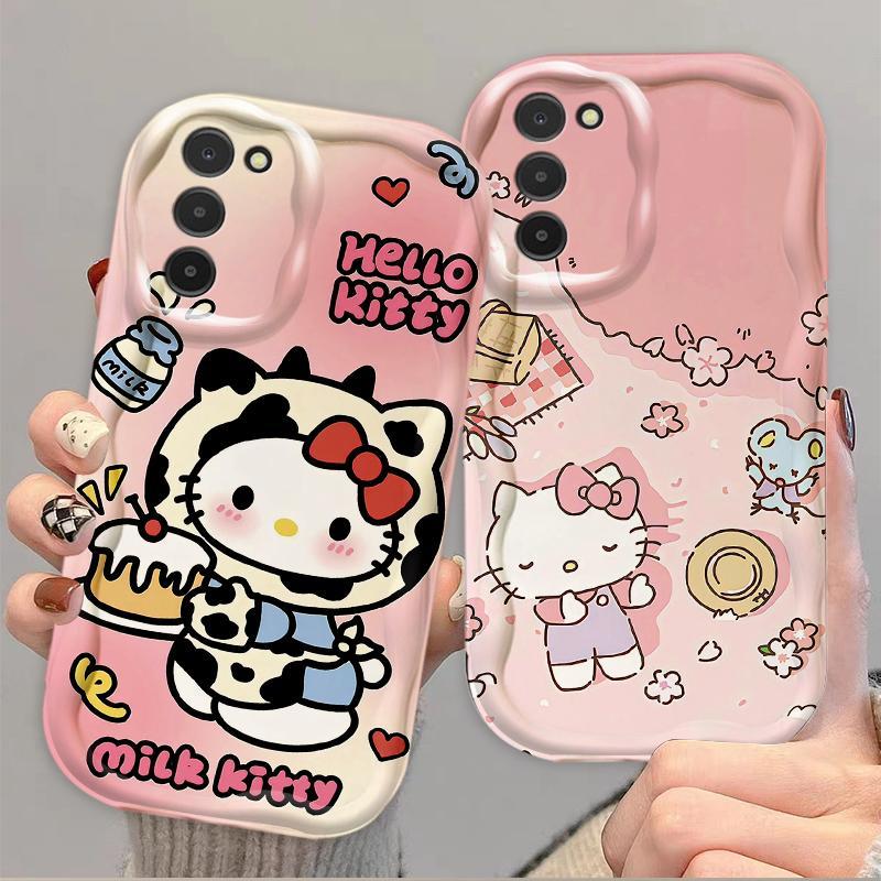 Thích Hợp Cho Samsung A11 A02S A03S 3D TPU Mềm Hoạt Hình Kitty Nữ Vỏ Điện Thoại Chống Sốc