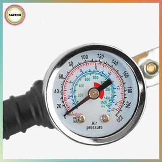 Thanh bơm hơi lốp đa năng SAFENH có đồng hồ đo áp suất cho ô tô Tru 0-15Bar 220Psi VN