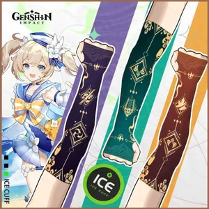 SQ11 Genshin Impact Ice Cuff Anime Cosplay Tay Chống Nắng Tất Tay Zhongli Xiao Hutao Quà Tặng