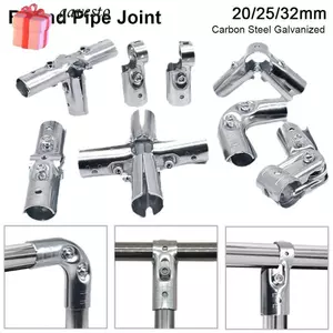 GAVESTO 1 Cái Khớp Ống, Đầu nối ống 20 / 25 / 32mm mạ kẽm bằng thép Carbon, Màn hình hiển thị quần áo kẹp cố định tròn bền bỉ