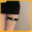 VFZ Gothic Ren Garter Thắt Lưng Trái Tim Nơ Chữ Thập Gothic Chân Garters Trắng Đàn Hồi Choker Nữ Chân Vòng Dây Đeo Dụng Cụ Cosplay Louislifecool