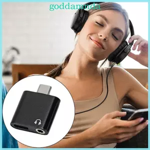 Bộ chuyển đổi sạc âm thanh GODD USB C Đầu ra đồng thời 3 5mm và sạc nhanh Hỗ trợ kết cấu hợp kim nhôm cho Smartp
