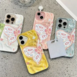 Ốp lưng hình bướm trắng sang trọng 3D thời trang cho Vivo Y02 Y02A Y02T Y03 Y18 Y28S Y04 Y29S Y12 Y15 Y17 Y19 Vỏ kẹo chống sốc mềm
