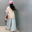 Áo thun in hình hoạt hình bé gái mùa hè phong cách mới cho trẻ em Màu sắc tương phản cổ tròn thời trang hàng đầu